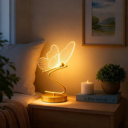 Versatile Table Lamp with Butterfly Wings Design