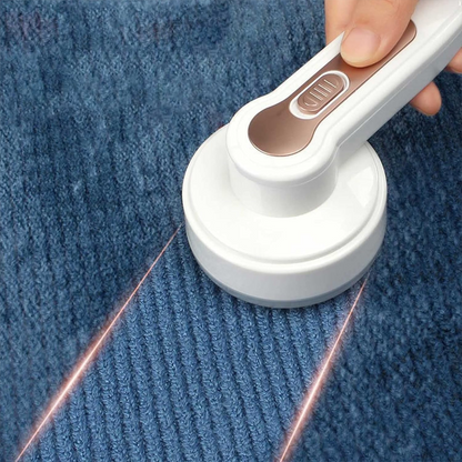 Rechargeable Fabric Shaver with Triple Blade System