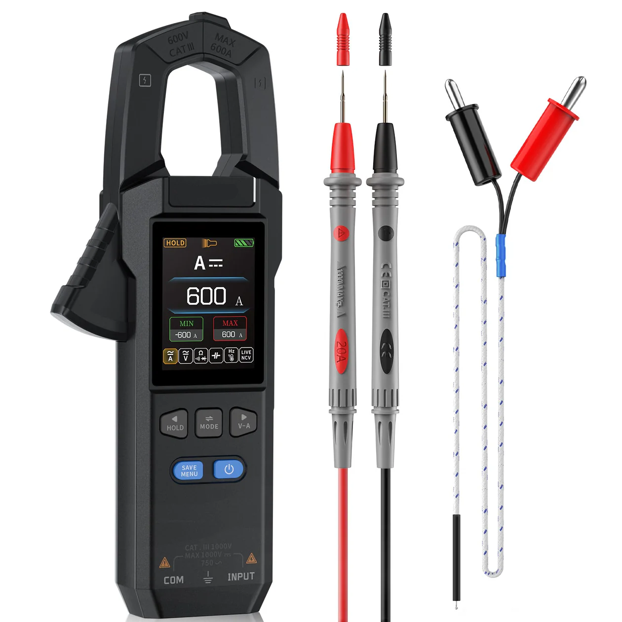 Precision Clamp Multimeter with Color Display