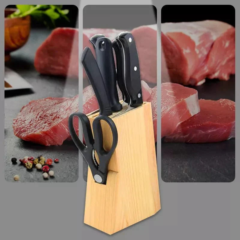 Essential 7-Piece Kitchen Knife Collection with Stand
