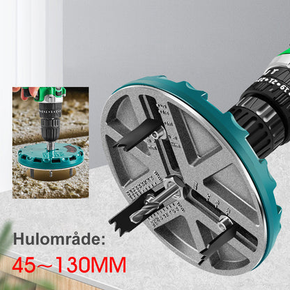 Versatile Adjustable Hole Saw Tool Set for Woodworking