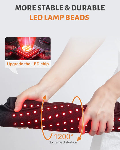 Infrared Light Therapy Mat with 406 LEDs - 660nm & 850nm for Body Relief