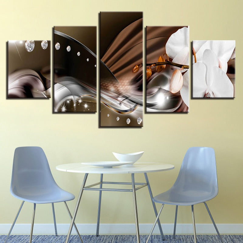Vibrant 5-Piece Floral Canvas Art for Modern Spaces