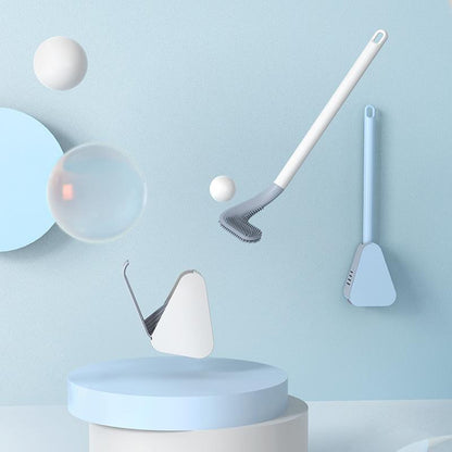 Sleek Silicone Toilet Brush with Innovative Triangular Head