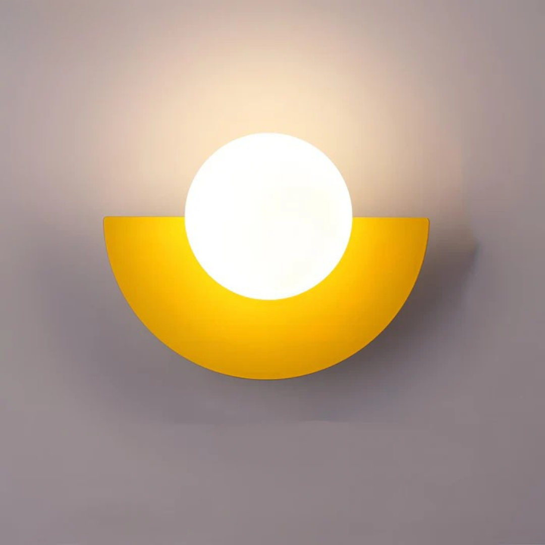 Modern Minimalist LED Wall Light with Glass Globe - Single Fixture