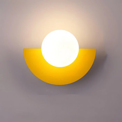 Modern Minimalist LED Wall Light with Glass Globe - Single Fixture
