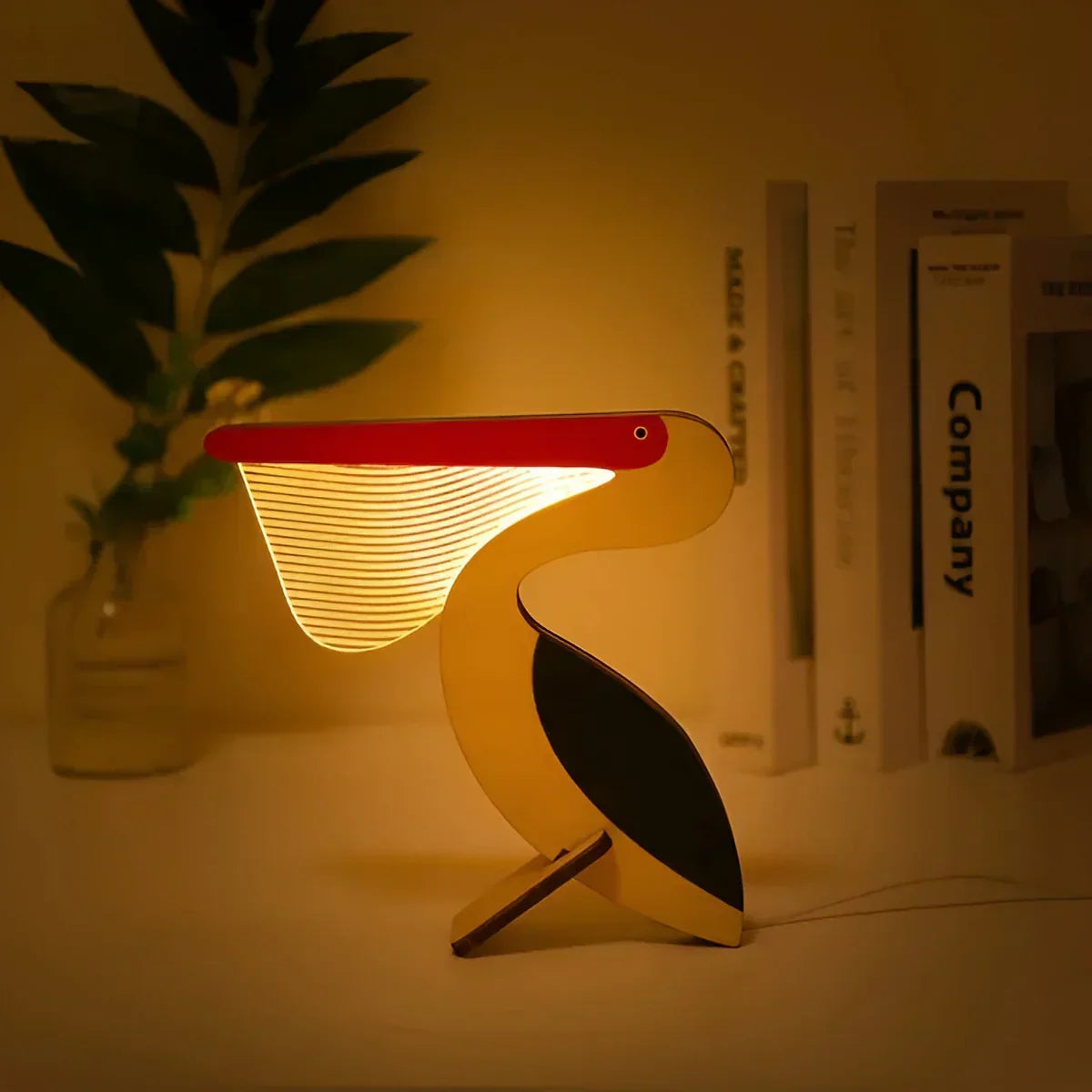 Wooden Table Lamp in Animal Shape