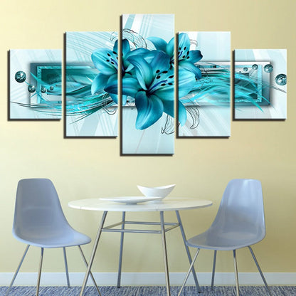 Vibrant Tulip Canvas Art Set - 5 Panel Floral Decor