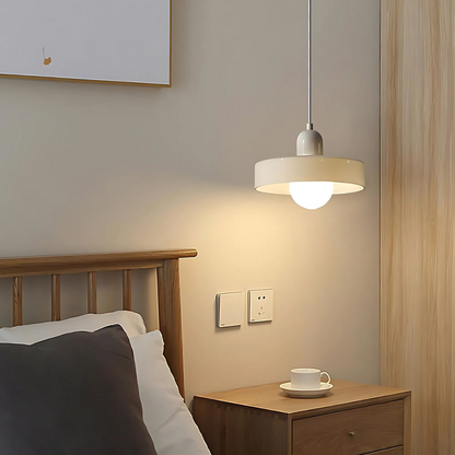 Minimalist Modern Pendant Light - Opal Halo Shade Design