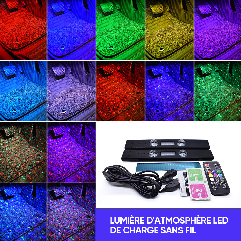 LED Atmosphere Lamp with Wireless Charging Feature