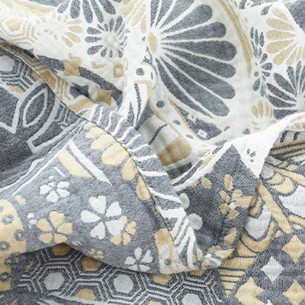 Serene Comfort Four-Layer Cotton Throw