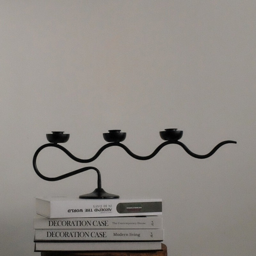 Elegant Tri-Branch Iron Candle Stand for Stunning Ambiance