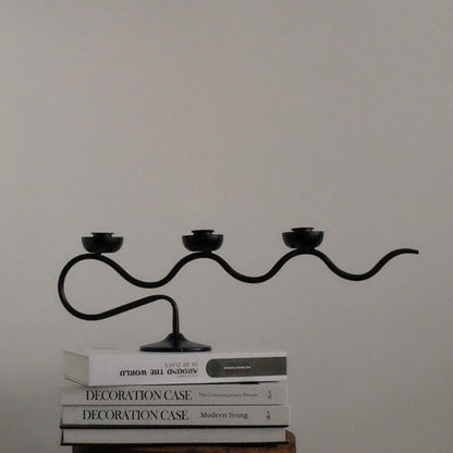 Elegant Tri-Branch Iron Candle Stand for Stunning Ambiance