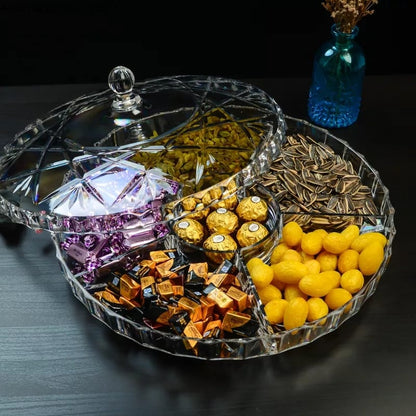 Transparent Acrylic Snack Organizer with Secure Lid