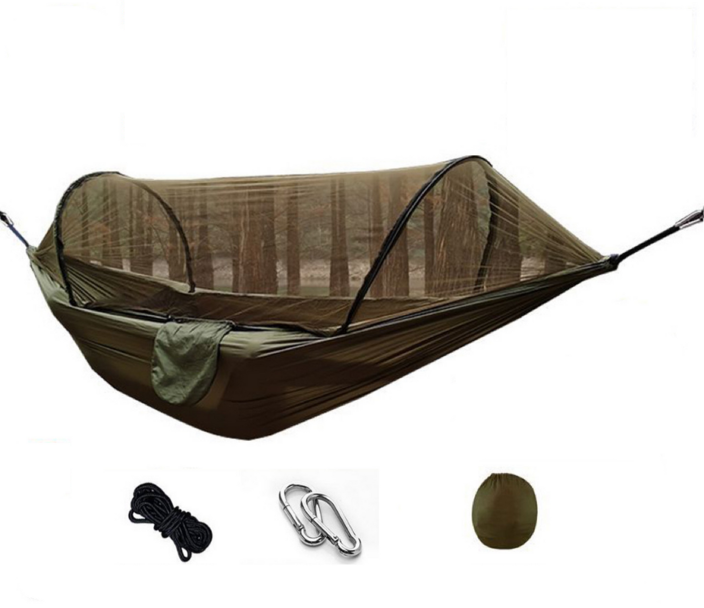 Lightweight Hammock with Mosquito Net & Tarp - Weather-Resistant for Camping & Hiking
