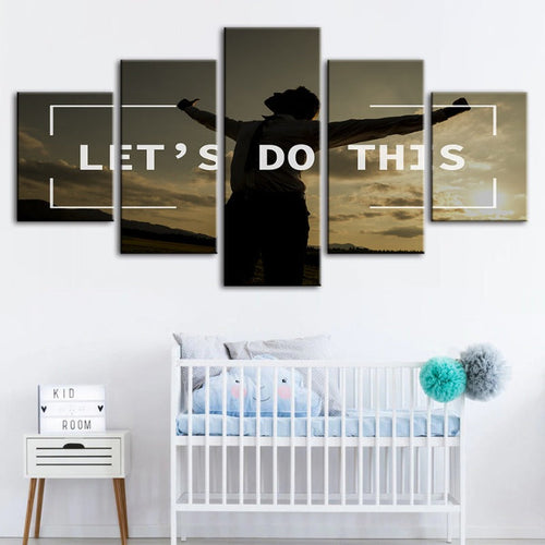 Inspiring 5-Piece Motivational Canvas Art Set
