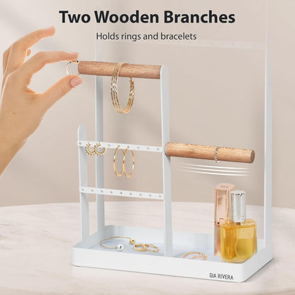 Jewelry Display Stand with 10 Hooks for Organizing Accessories