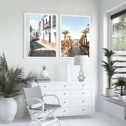 Canvas Wall Art Painting - Daylight Landscape in Architectural Style