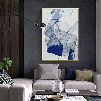 Elegant Blue Abstract Canvas Art for Modern Spaces