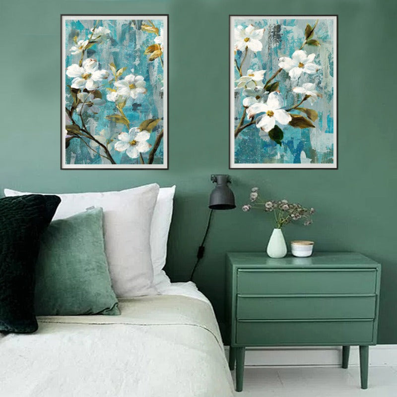 White Flower Canvas Art - Wall Decor Print