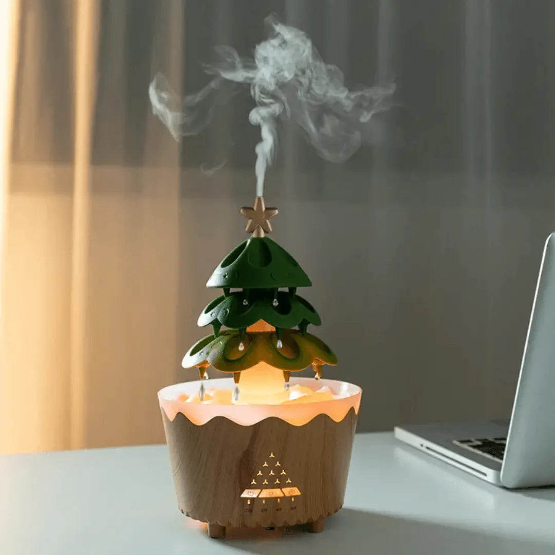Christmas Diffuser with Ultrasonic Technology, LED Light, and USB