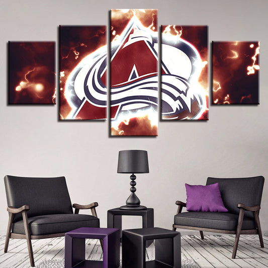 5 Piece Canvas Wall Art Set Featuring All North American Professional Sports
