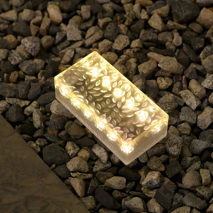 Set of 2 Solar LED Brick Lights - 10 Hour Outdoor Step Deck Illumination