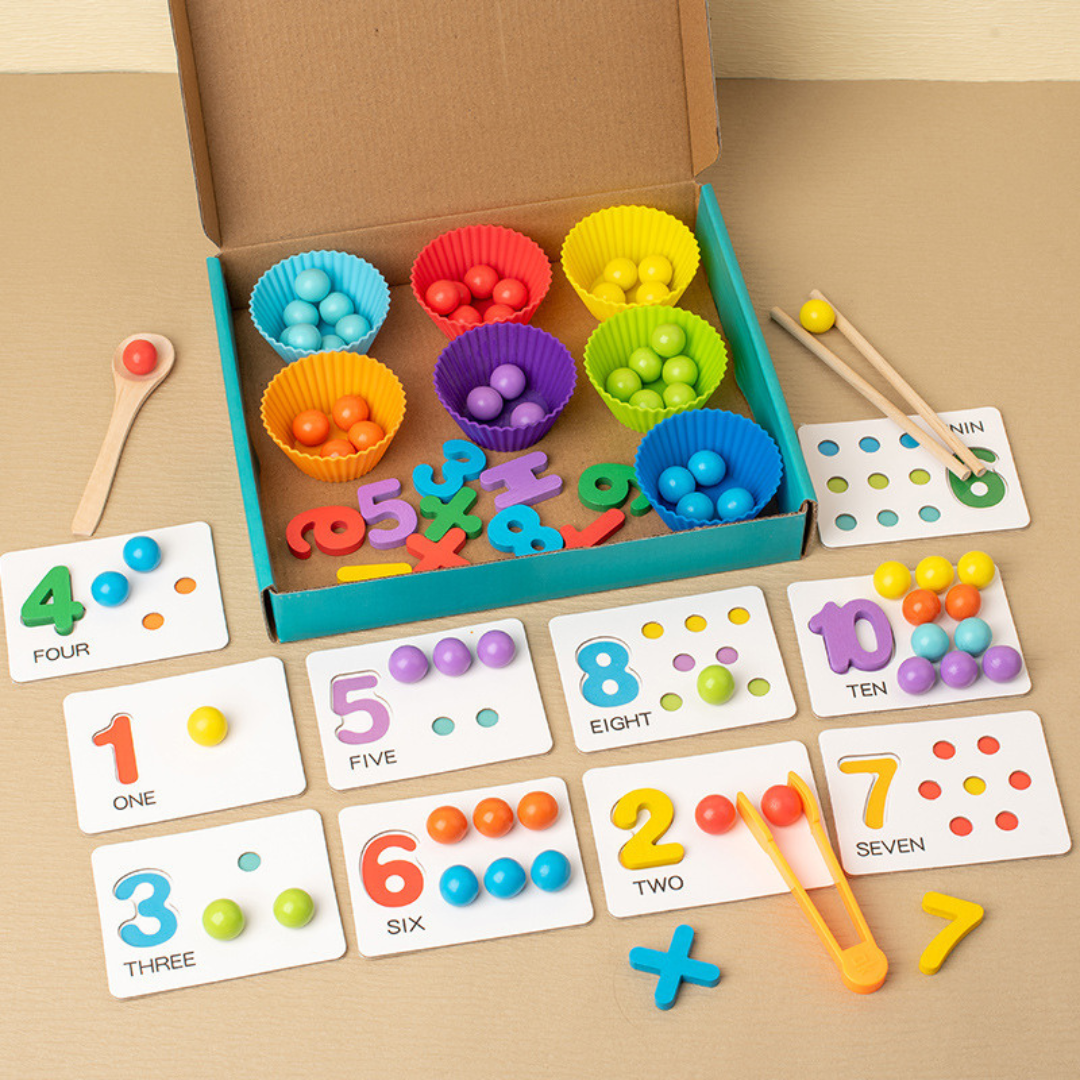 Montessori Learning Set for Colors and Numbers