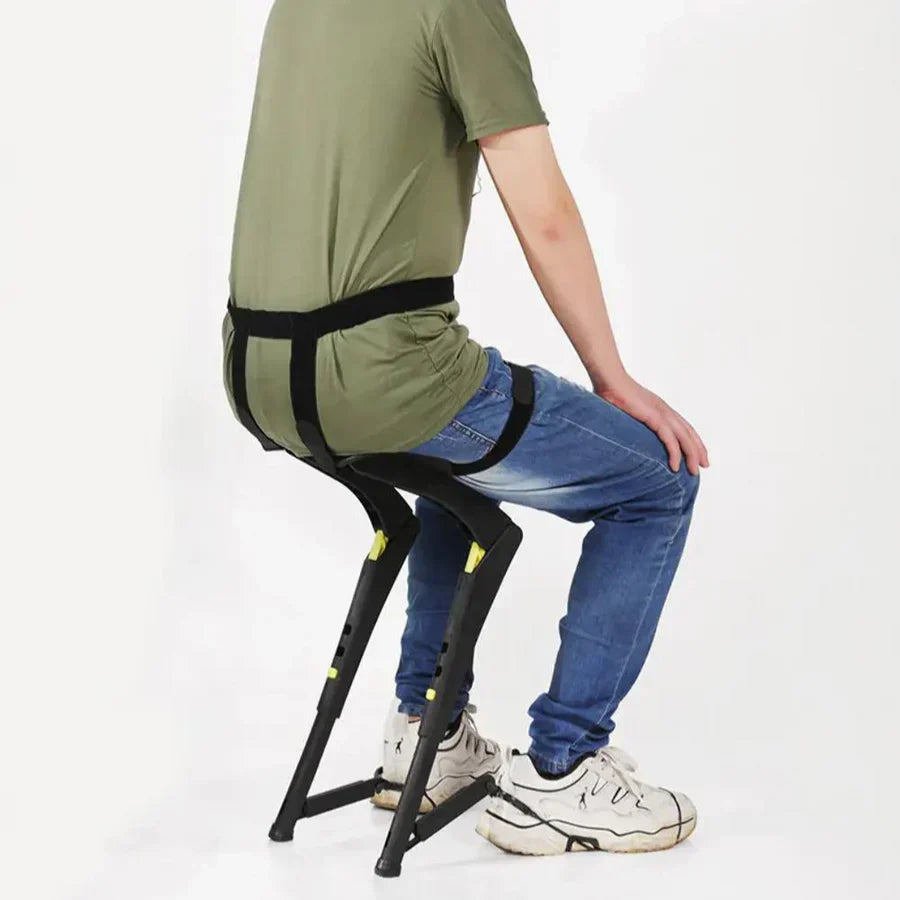 Folding Sports Chair - Portable Wearable Exoskeleton Design