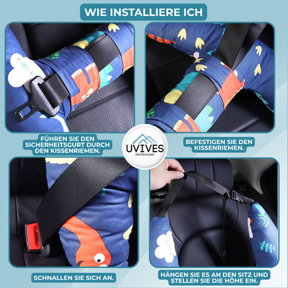 Travel Pillow for Kids - Backseat Comfort for Car Journeys