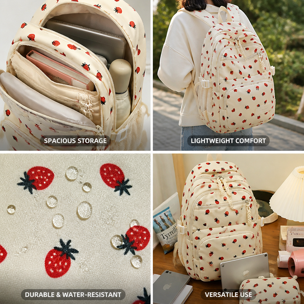Chic and Spacious Multi-Pocket Backpack