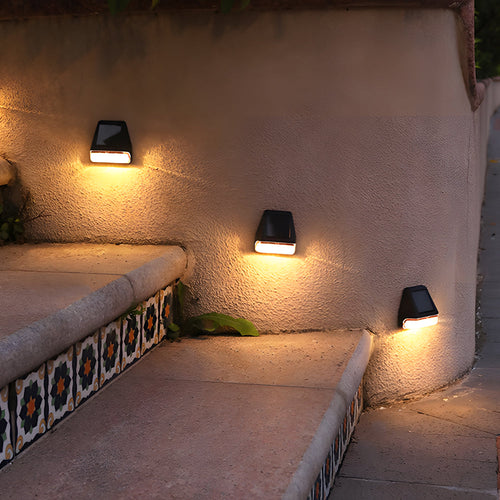 4 Pack Solar Step Lights with Dusk-to-Dawn Sensor – Warm White LED
