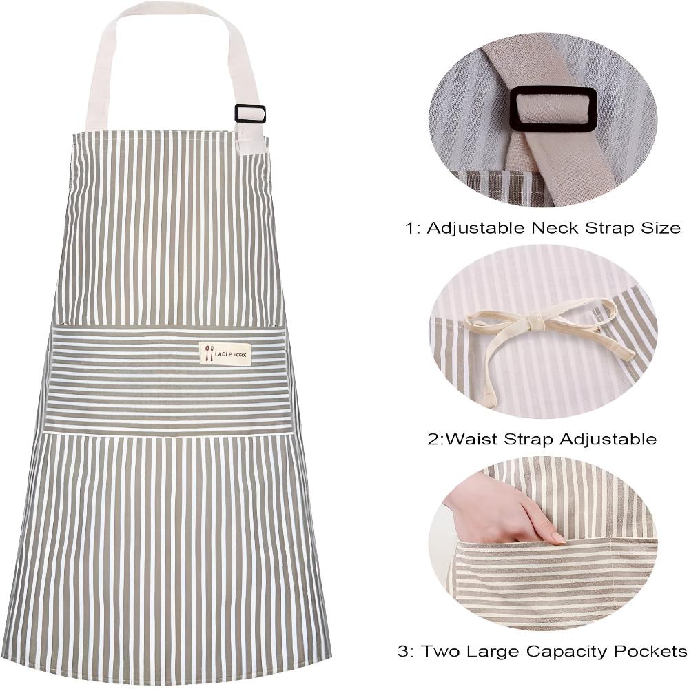 Charming Striped Kitchen Apron for Everyday Chefs