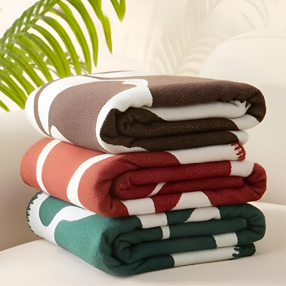 Vibrant Abstract Design Acrylic Throw Blanket