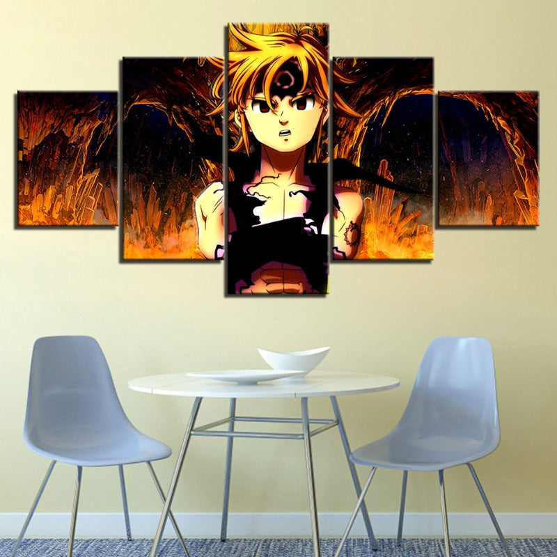 Stunning 5-Piece Canvas Art Set - The Seven Deadly Sins