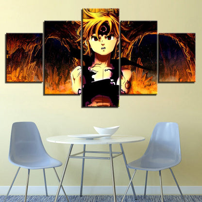 Stunning 5-Piece Canvas Art Set - The Seven Deadly Sins