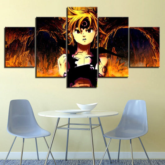Stunning 5-Piece Canvas Art Set - The Seven Deadly Sins