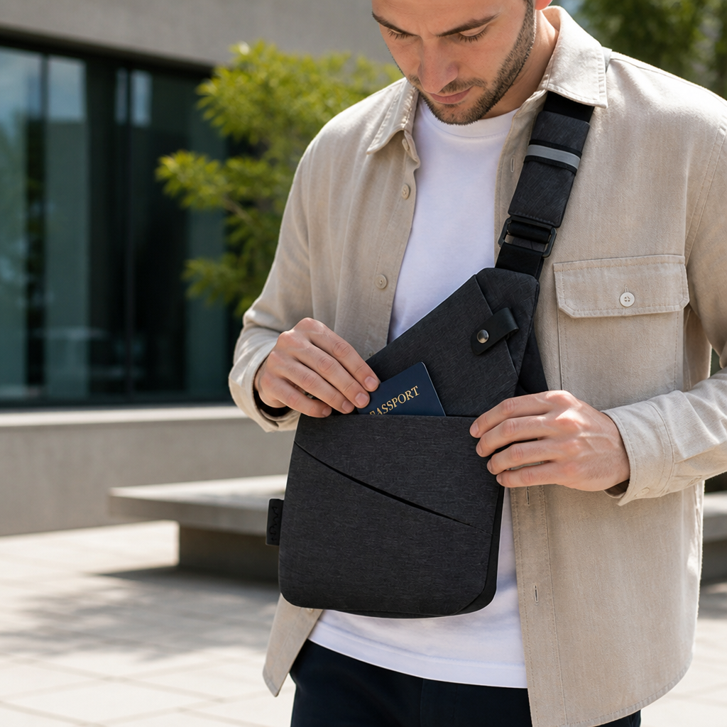 Secure & Stylish Crossbody Bag with RFID Protection