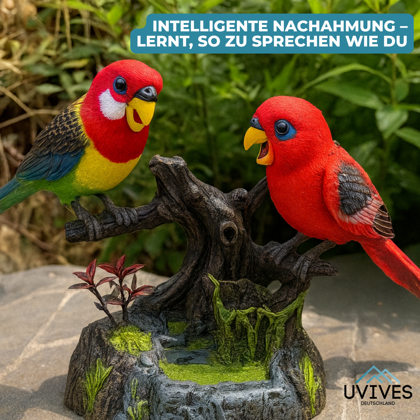 Talking Parrot for a Lively Spring Garden