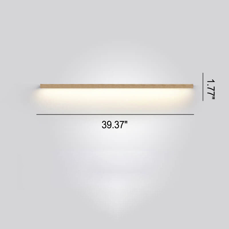 Japanese LED Wall Lamp with Solid Wood Design - Modern Accent Light