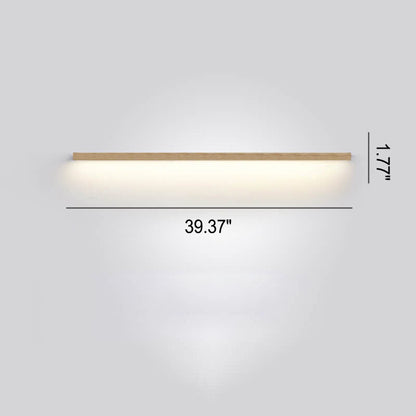 Japanese LED Wall Lamp with Solid Wood Design - Modern Accent Light