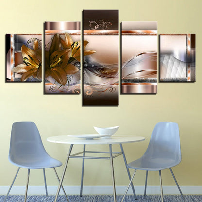 Stunning 5-Piece Floral Canvas Art Set