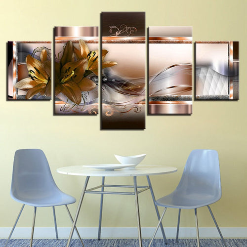 Stunning 5-Piece Floral Canvas Art Set