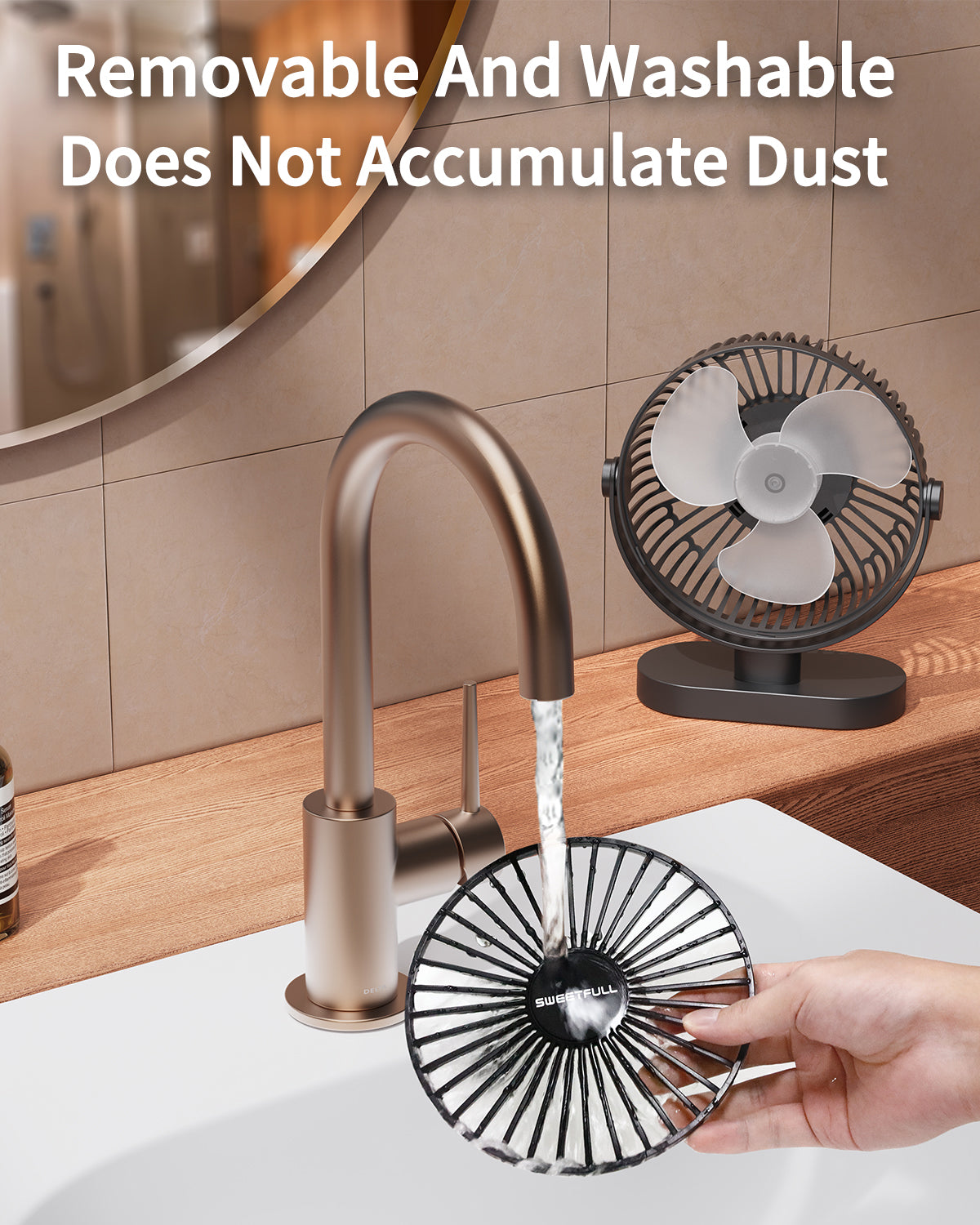 6.5 Inch Portable USB Desk Fan for Home, Office, Car, and Travel