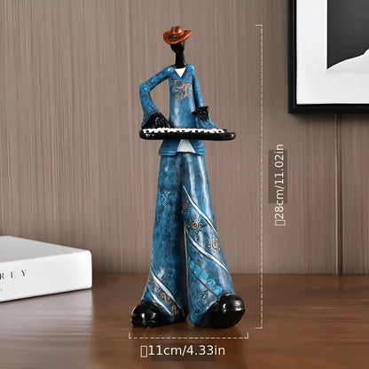 Artistic Jazz Ensemble Resin Sculpture for Home Décor