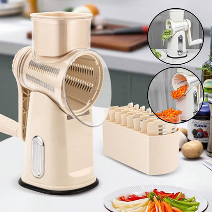 Versatile 5-in-1 Food Prep Slicer & Rotary Grater