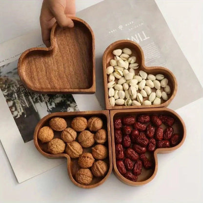 Charming Heart-Shaped Snack Tray Set | 4 Pieces