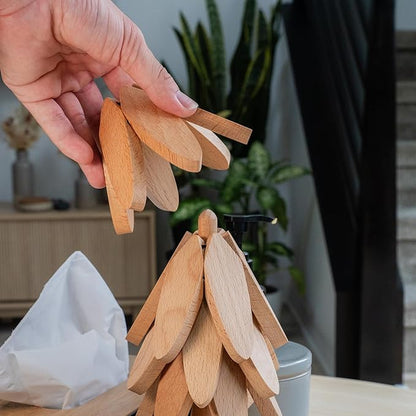 Elegant Wood-Inspired Coasters for a Stylish Table
