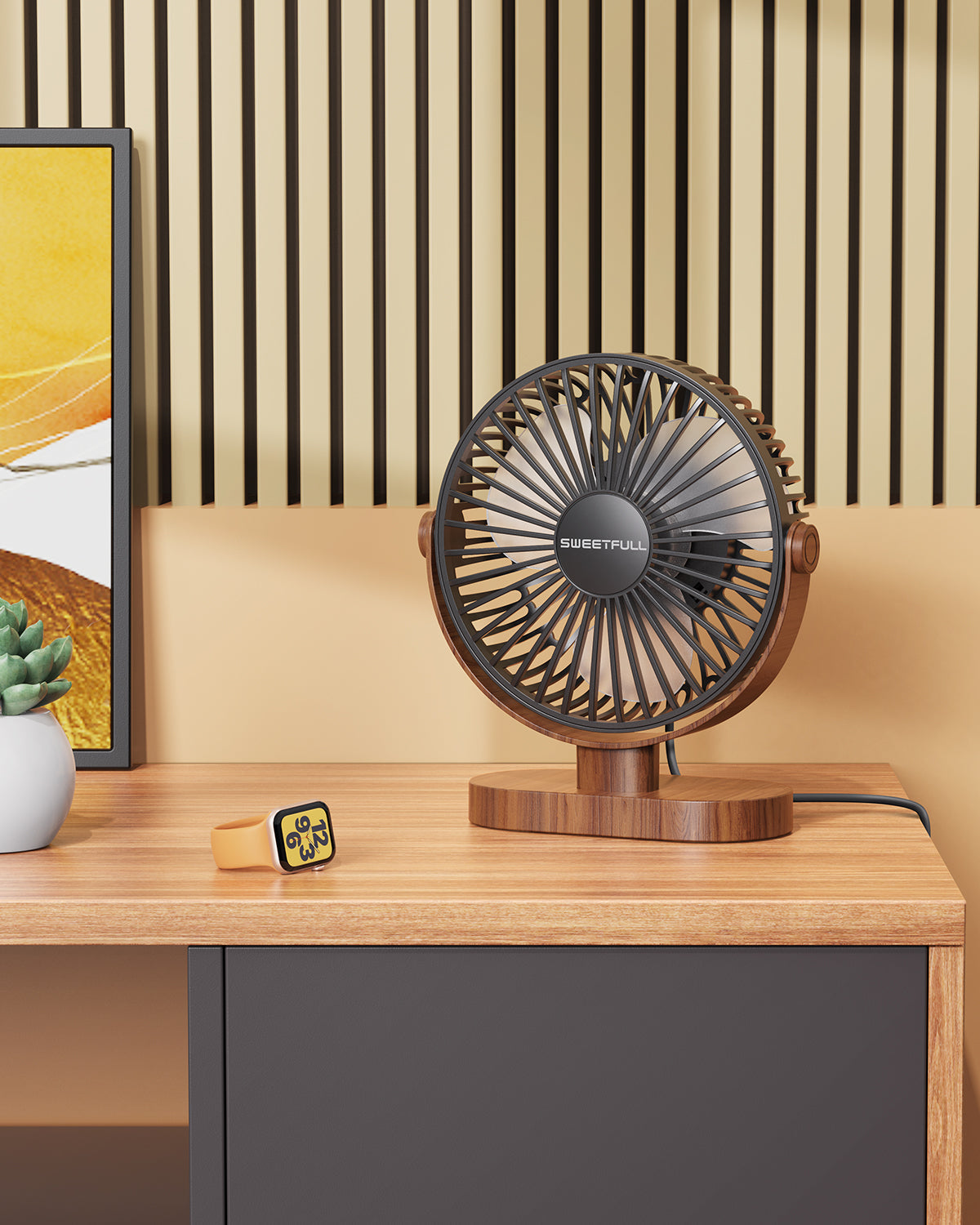 6.5 Inch Portable USB Desk Fan for Home, Office, Car, and Travel