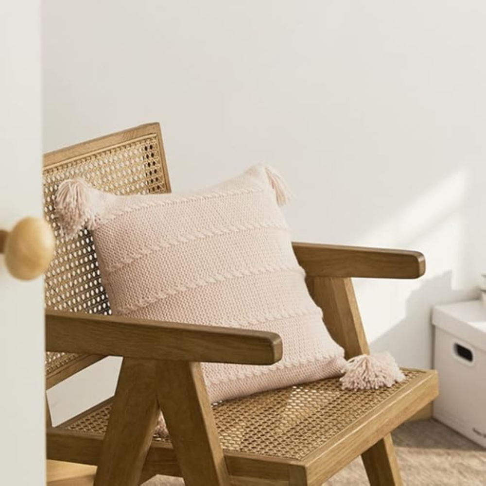 Cozy Nordic Knit Tassel Throw Pillow